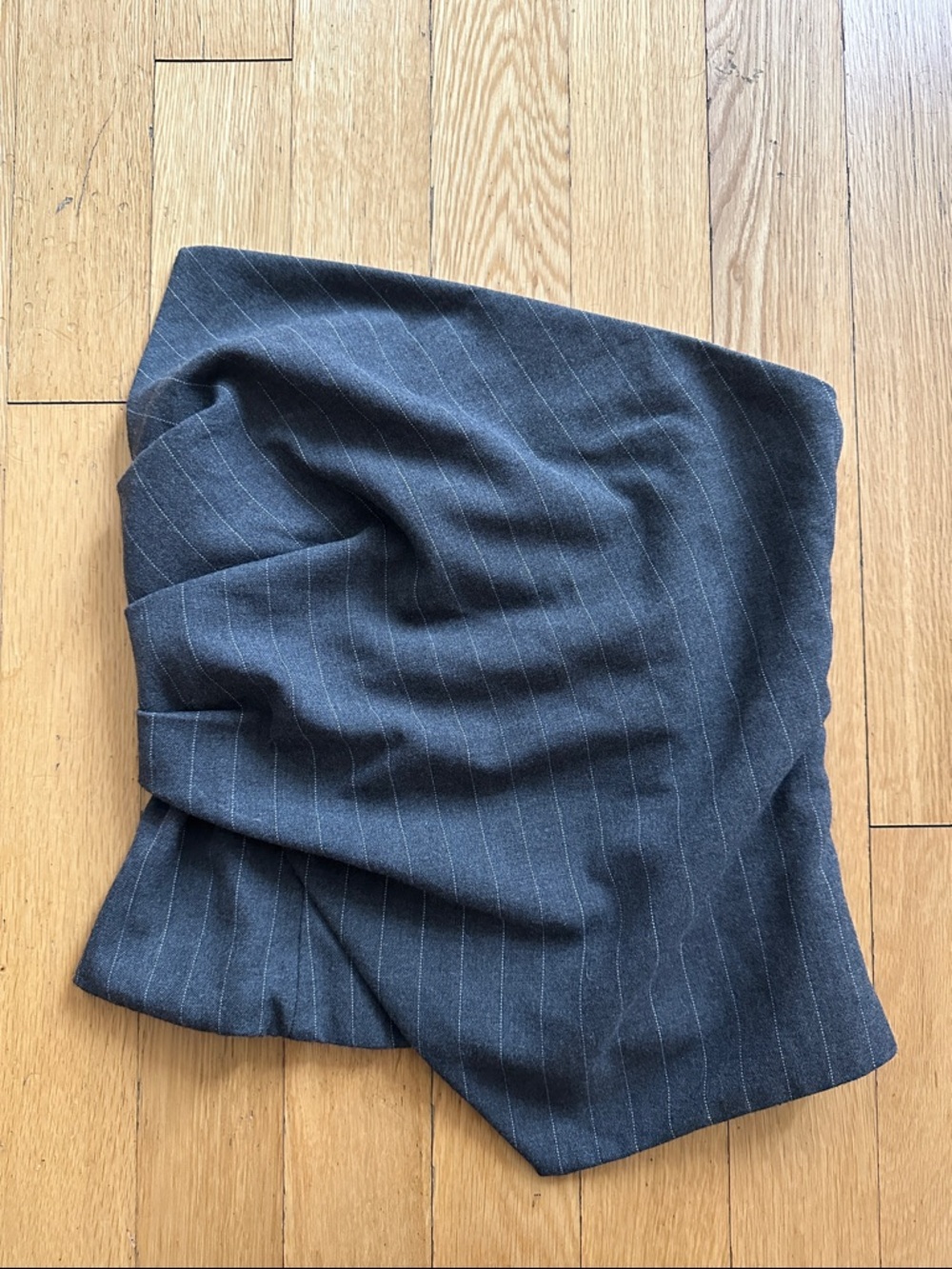 Zara Charcoal Pinstripe Top